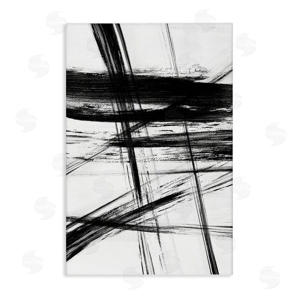 stupell industries Judith Shapiro | Minimal Black Streaks on White