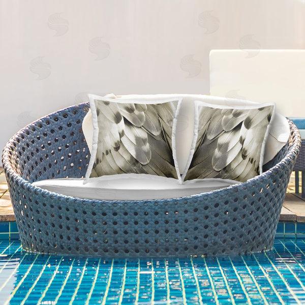 Stupell Industries Julia Bosco | Feather Details Bird Wings Printed Throw Pillow Set
