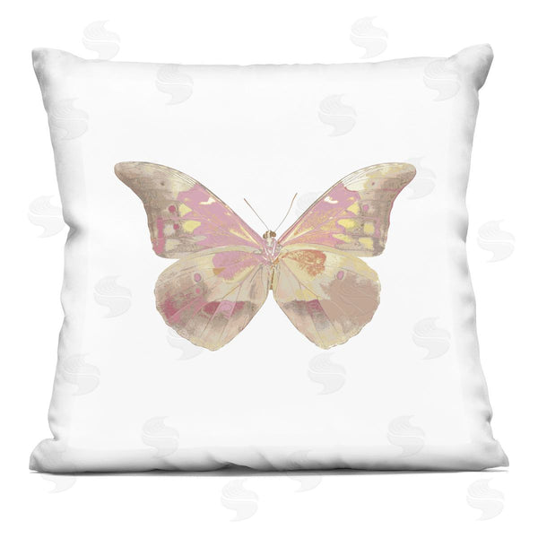stupell industries Julia Bosco | Glam Pastel Pink Butterfly Printed Throw Pillow