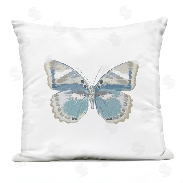 Stupell Industries Julia Bosco | Muted Blue Butterfly Casual Printed Throw Pillow