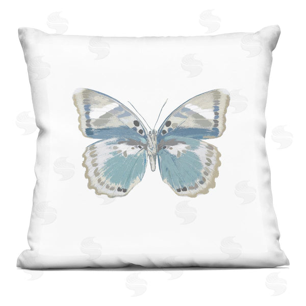 stupell industries Julia Bosco | Muted Blue Butterfly Casual Printed Throw Pillow