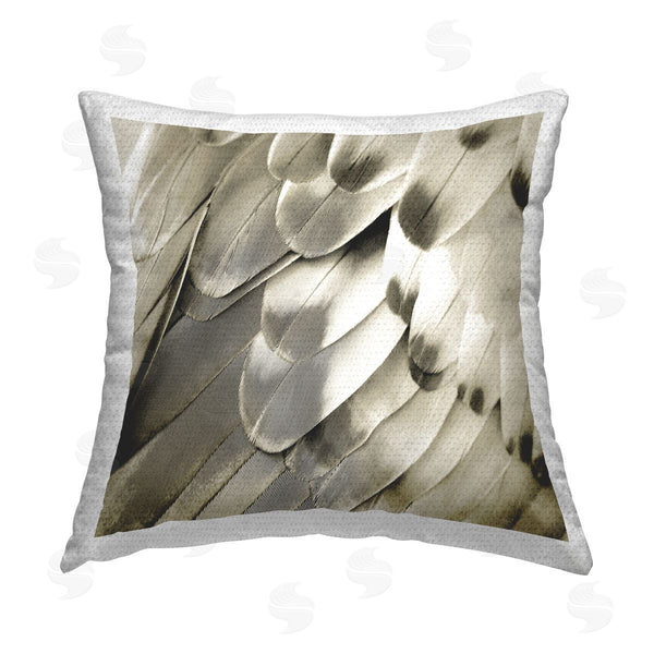 Stupell Industries Julia Bosco | Sleek Feathers Close Up Printed Throw Pillow