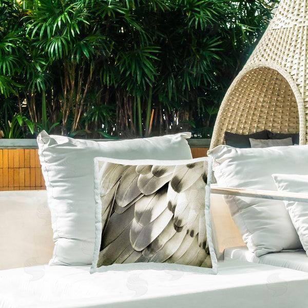 Stupell Industries Julia Bosco | Sleek Feathers Close Up Printed Throw Pillow