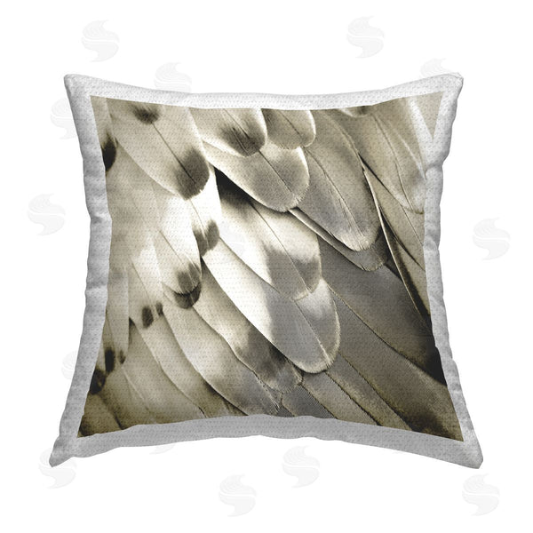 Stupell Industries Julia Bosco | Sleek Wing Feathers Printed Throw Pillow