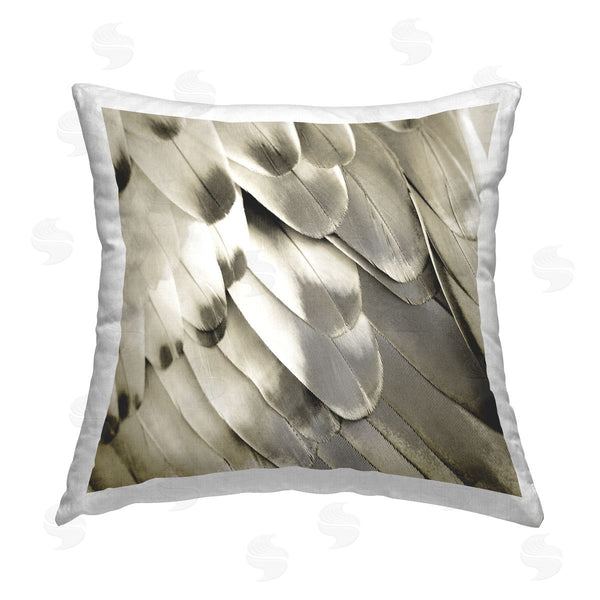 stupell industries Julia Bosco | Sleek Wing Feathers Printed Throw Pillow