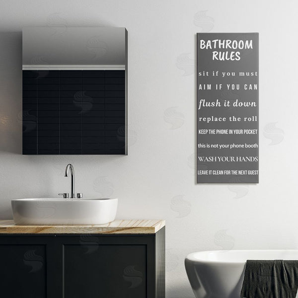 Stupell Industries Julia Frost | Bathroom Rules Leave It Clean Wall Art
