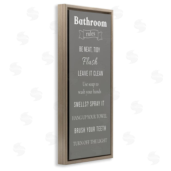 Stupell Industries Julia Frost | Bathroom Rules Reminders Wall Art