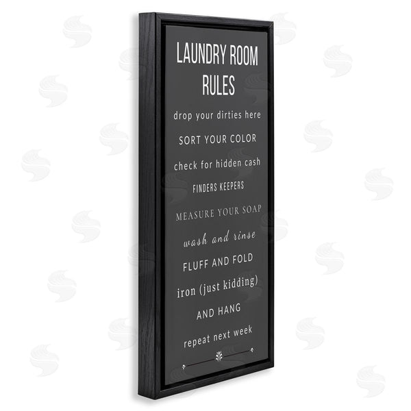 Stupell Industries Julia Frost | Grey Rules Of Laundry Room Wall Art