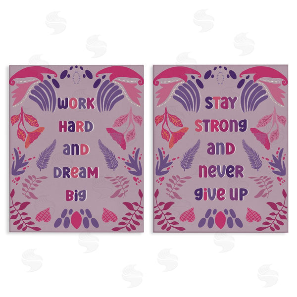 stupell industries Julia Frost | Purple Motivational Work Hard