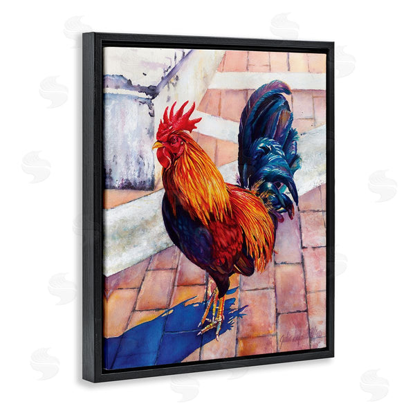 Stupell Industries Julia McGrath | Rooster Standing On Bricks Wall Art