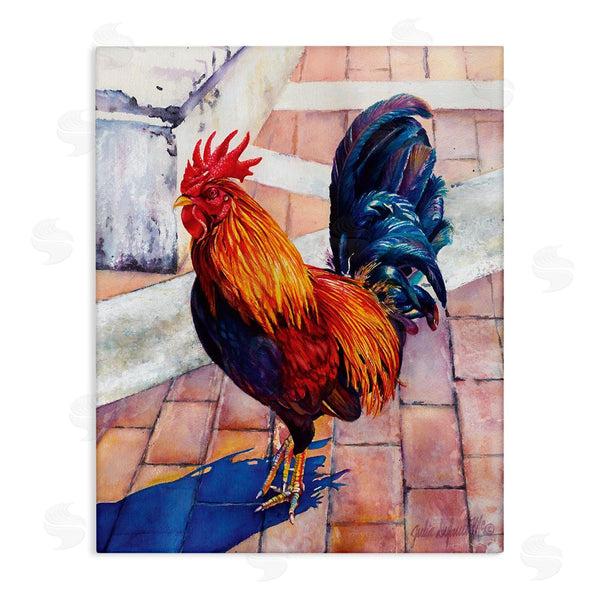 stupell industries Julia McGrath | Rooster Standing on Bricks Wall Art