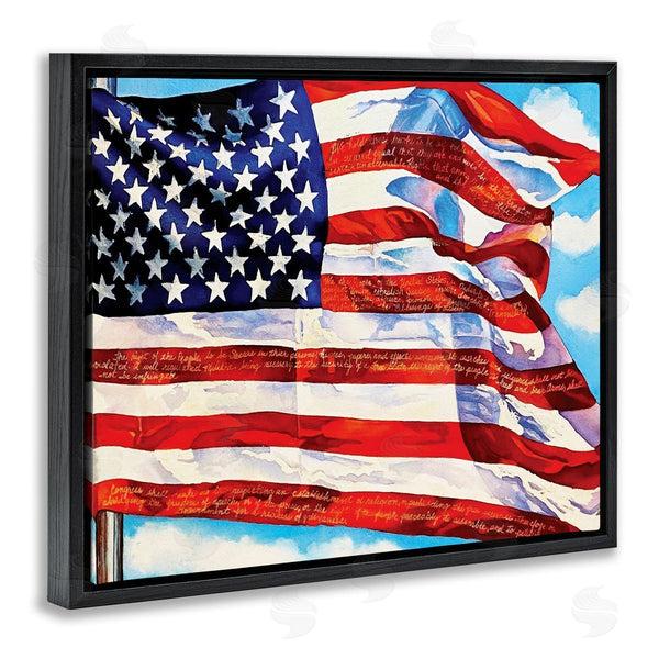 Stupell Industries Julia McGrath | Windblown American Flag Wall Art