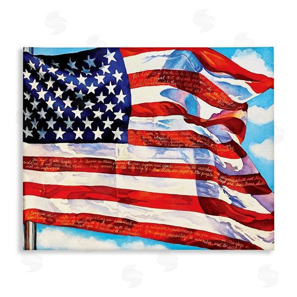 stupell industries Julia McGrath | Windblown American Flag Wall Art