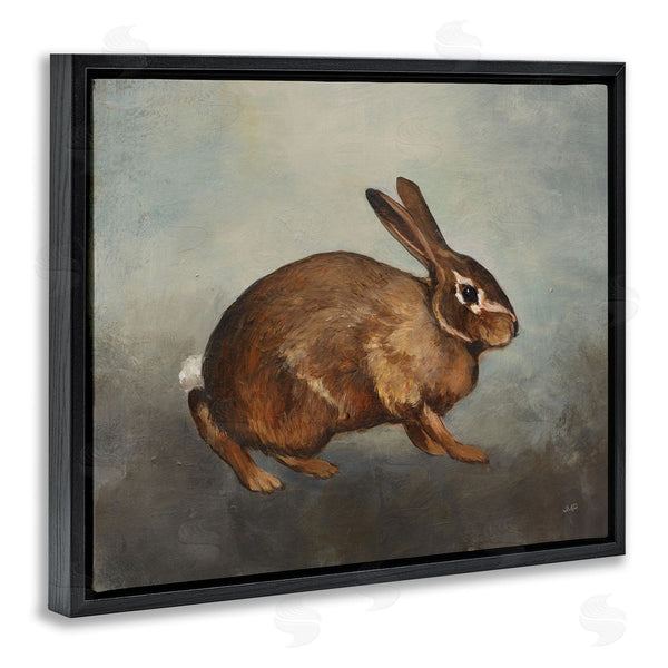Stupell Industries Julia Purinton | Brown Rabbit On Grey Wall Art