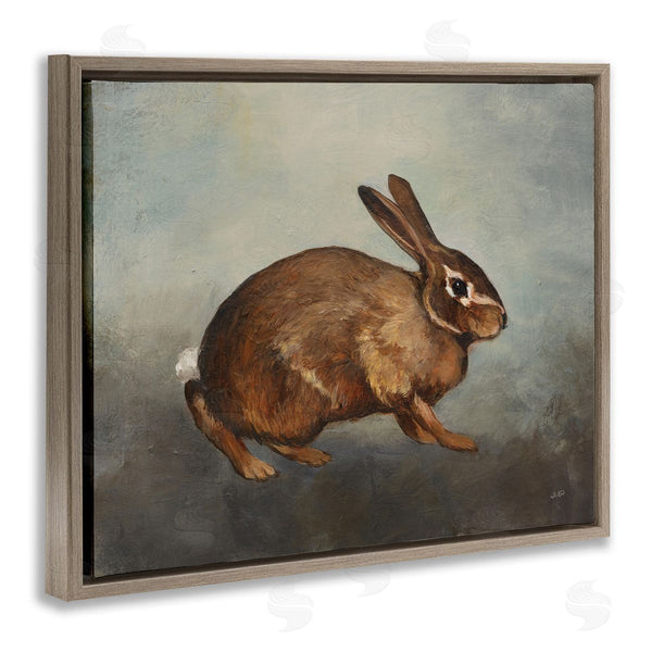 Stupell Industries Julia Purinton | Brown Rabbit On Grey Wall Art