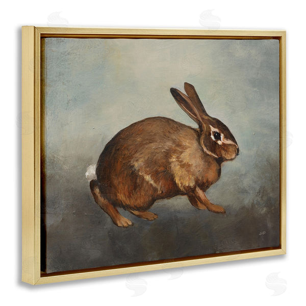 Stupell Industries Julia Purinton | Brown Rabbit On Grey Wall Art
