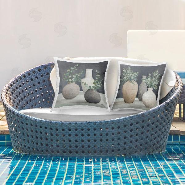 Stupell Industries Julia Purinton | Eucalyptus Greens Fresh Vessels Printed Throw Pillow Set