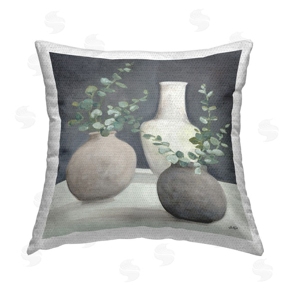 Stupell Industries Julia Purinton | Fresh Floral Vessels Printed Throw Pillow