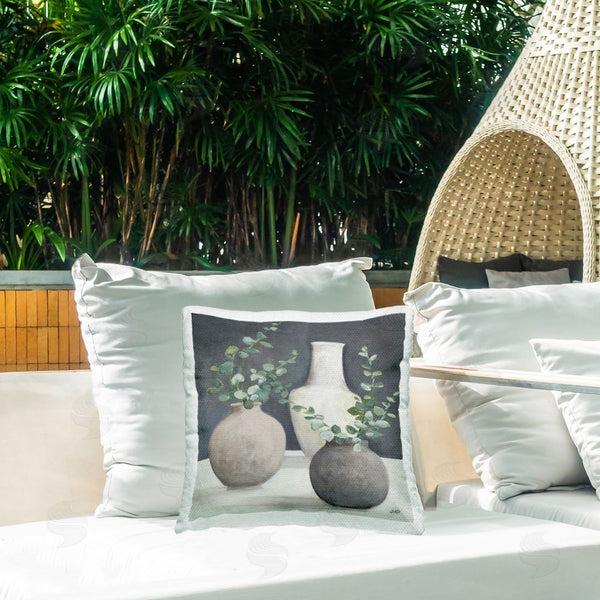 Stupell Industries Julia Purinton | Fresh Floral Vessels Printed Throw Pillow
