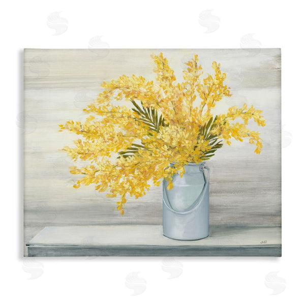 stupell industries Julia Purinton | Golden Fall Floral Bouquet in Country Milk Tin