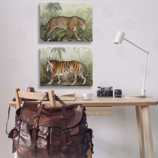 Stupell Industries Julia Purinton | Jaguar & Tiger Jungle Scene Wall Art