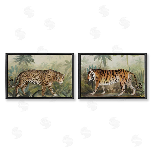 Stupell Industries Julia Purinton | Jaguar & Tiger Jungle Scene Wall Art