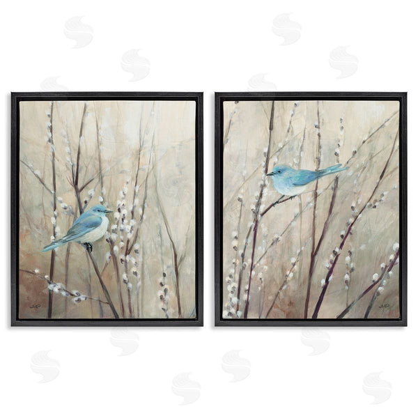 Stupell Industries Julia Purinton | Peaceful Perched Blue Birds