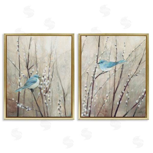 Stupell Industries Julia Purinton | Peaceful Perched Blue Birds