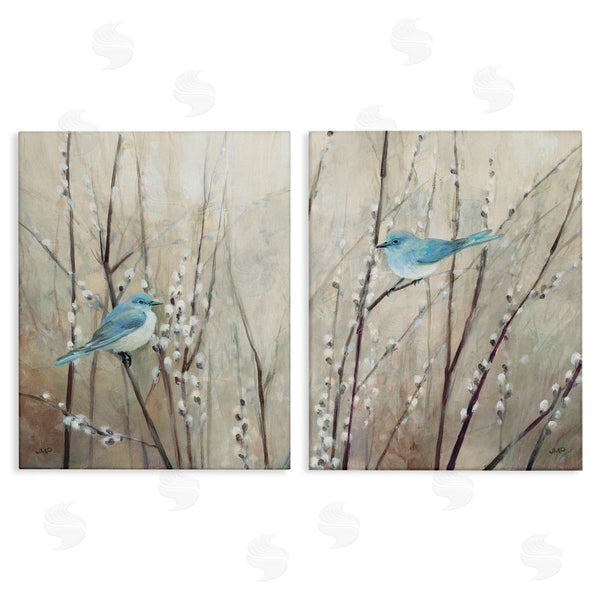 stupell industries Julia Purinton | Peaceful Perched Blue Birds