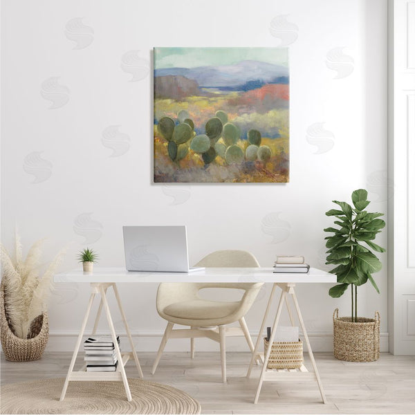 Stupell Industries Julia Purinton | Prickly Pear Cactus Plant Soft Desert Canyon Landscape Wall Art