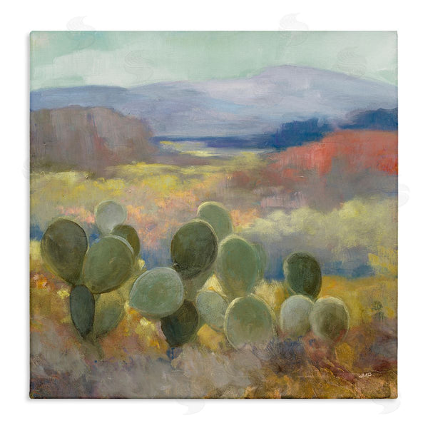 stupell industries Julia Purinton | Prickly Pear Cactus Plant Soft Desert Canyon Landscape Wall Art