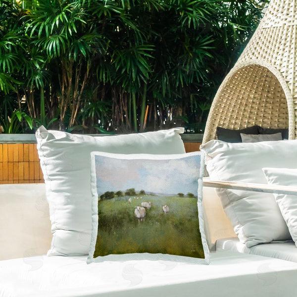 Stupell Industries Julia Purinton | Quiet Pasture With Sheep Printed Throw Pillow