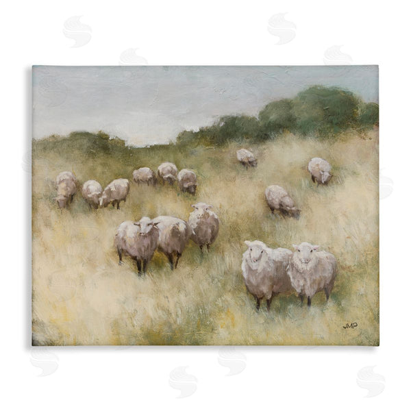 stupell industries Julia Purinton | Sheep Herd in Rural Grassland