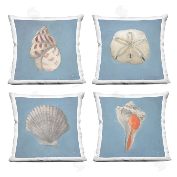 stupell industries Julia Purinton | Soft Sea Shell Collection Printed Throw Pillow Set