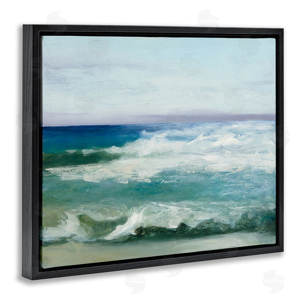 Stupell Industries Julia Purinton | Waves Crashing Seascape Painting