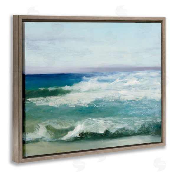 Stupell Industries Julia Purinton | Waves Crashing Seascape Painting