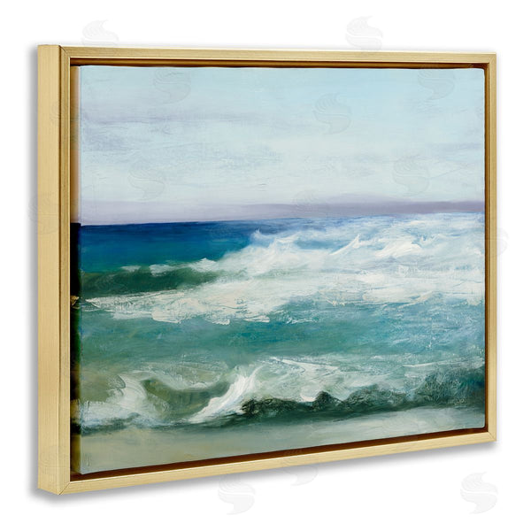Stupell Industries Julia Purinton | Waves Crashing Seascape Painting