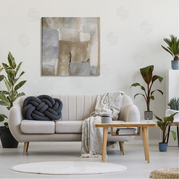 Stupell Industries Julianne Marcoux | Earthy Industrial Abstract Geometric Shapes Brown Tones Wall Art