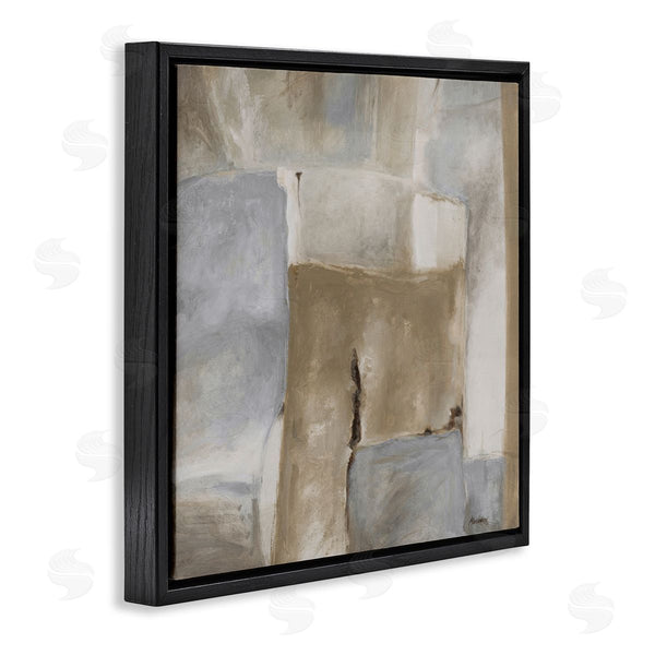 Stupell Industries Julianne Marcoux | Earthy Industrial Abstract Geometric Shapes Brown Tones Wall Art