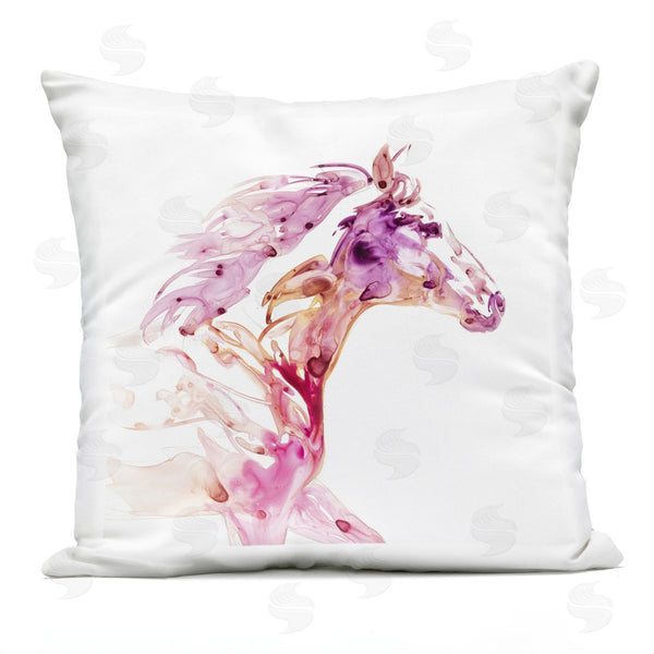 Stupell Industries Julie Chapman | Galloping Horse Purple Modern Swirl Printed Throw Pillow