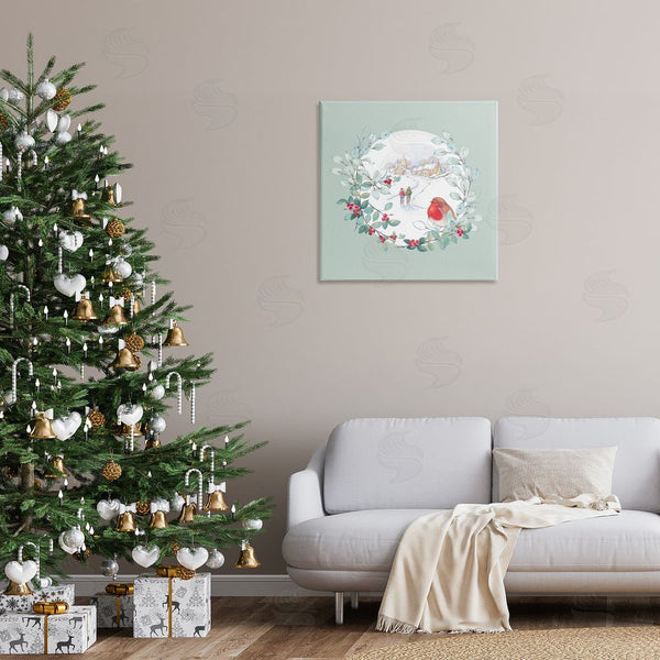 Stupell Industries Julie Clay | Winter Scene With Border Wall Art