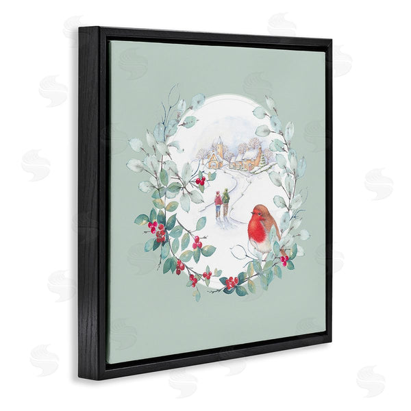 Stupell Industries Julie Clay | Winter Scene With Border Wall Art