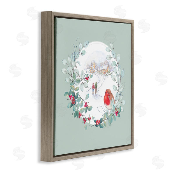 Stupell Industries Julie Clay | Winter Scene With Border Wall Art