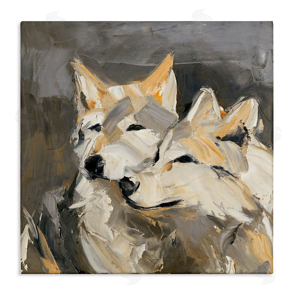 stupell industries Julie Denise | Cuddling Wolf Pair Wall Art