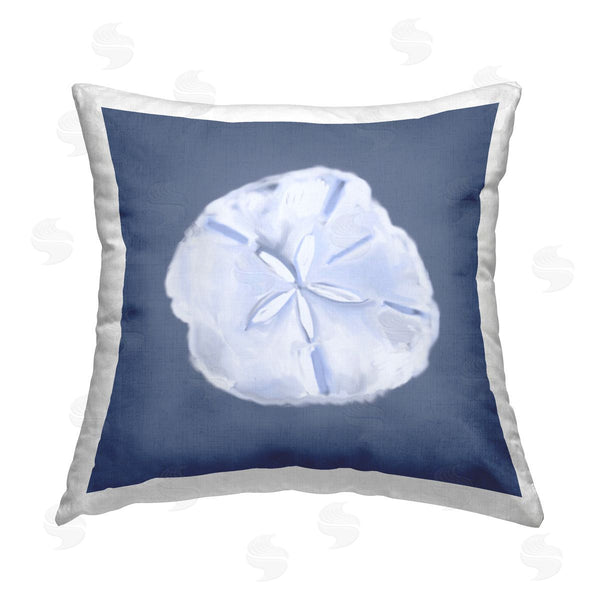 stupell industries Julie DeRice | Abstract Blue Sand Dollar Printed Throw Pillow