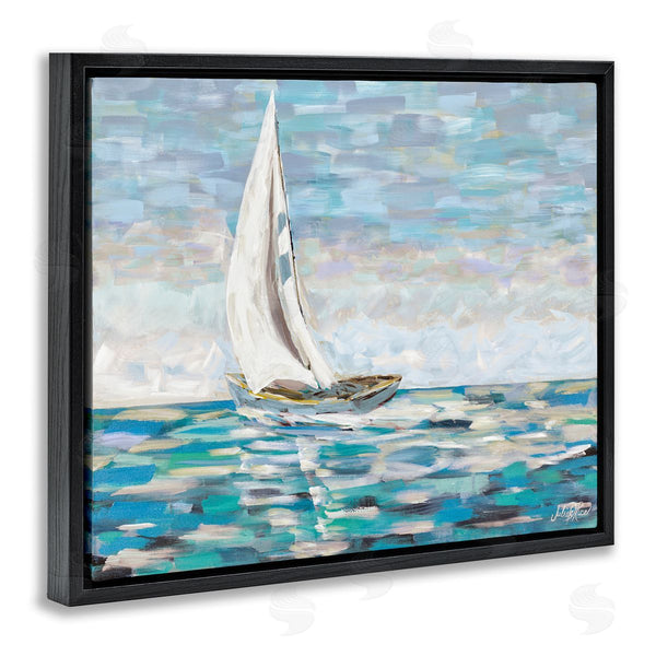 Stupell Industries Julie DeRice | Abstract Sailboat Painting Wall Art