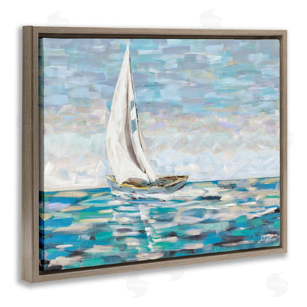 Stupell Industries Julie DeRice | Abstract Sailboat Painting Wall Art