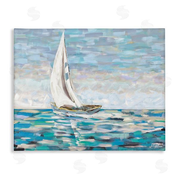 stupell industries Julie DeRice | Abstract Sailboat Painting Wall Art