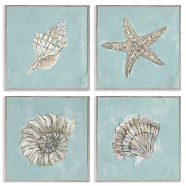 Stupell Industries Julie DeRice | Beige & Blue Sea Life Wall Art