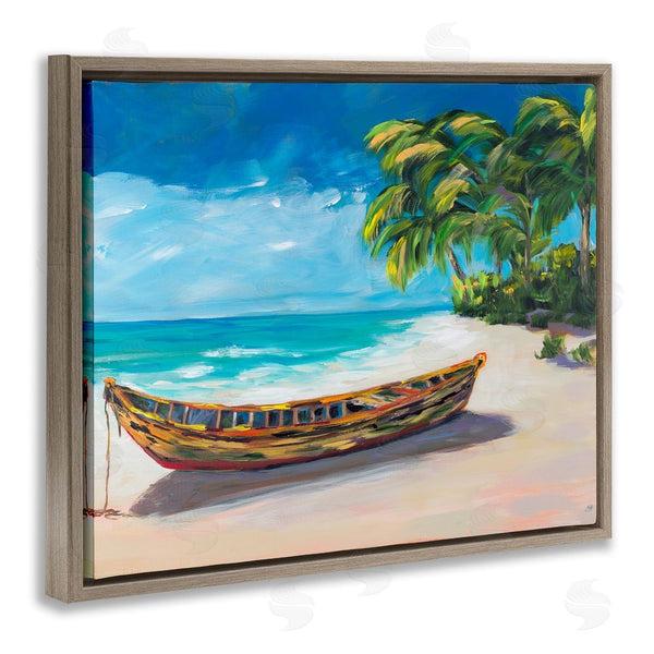 Stupell Industries Julie DeRice | Boat On Lost Island Wall Art
